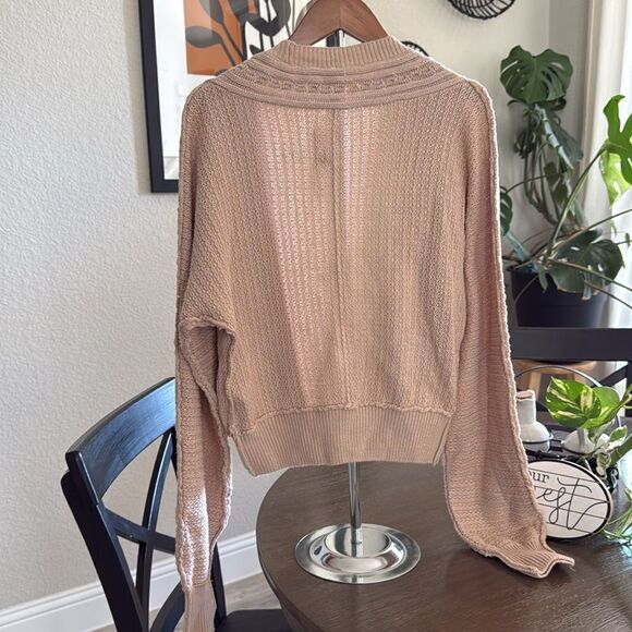 NWT Free People Moon River Cardigan Sweater Knit Cardigan Neutral Earthy Chic - Picture 8 of 13